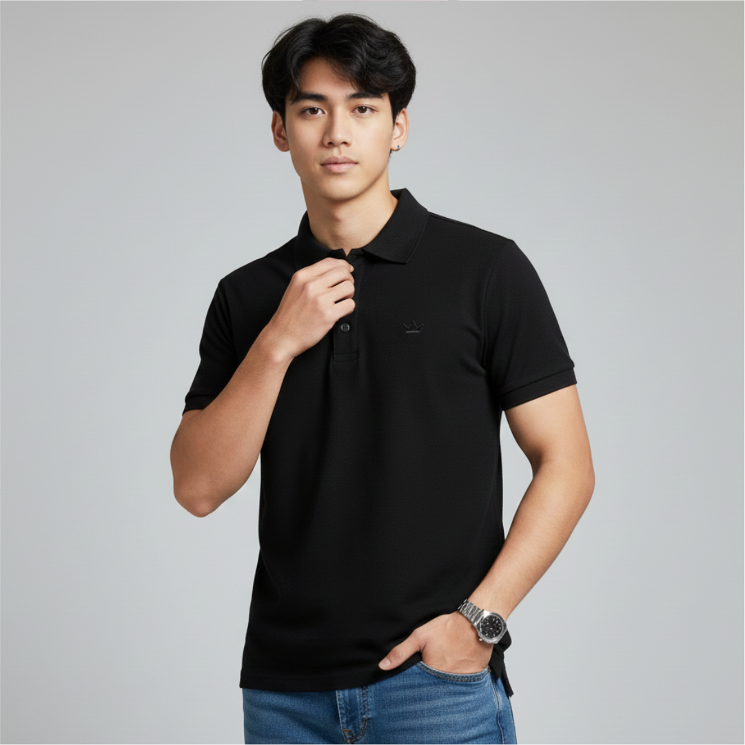 Polo Shirt Hexo Black