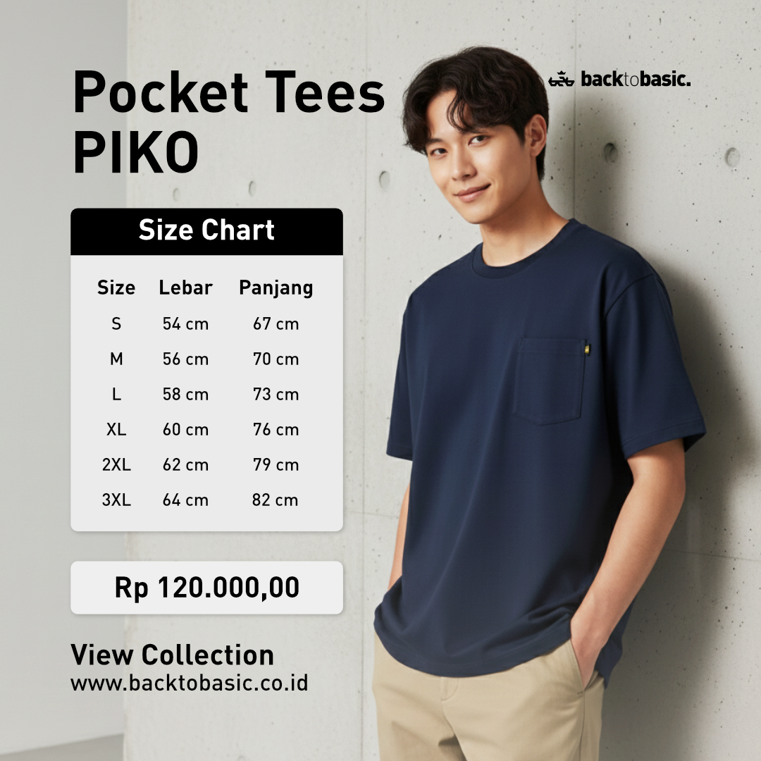 Relaxed Fit Pocket PIKO Navy