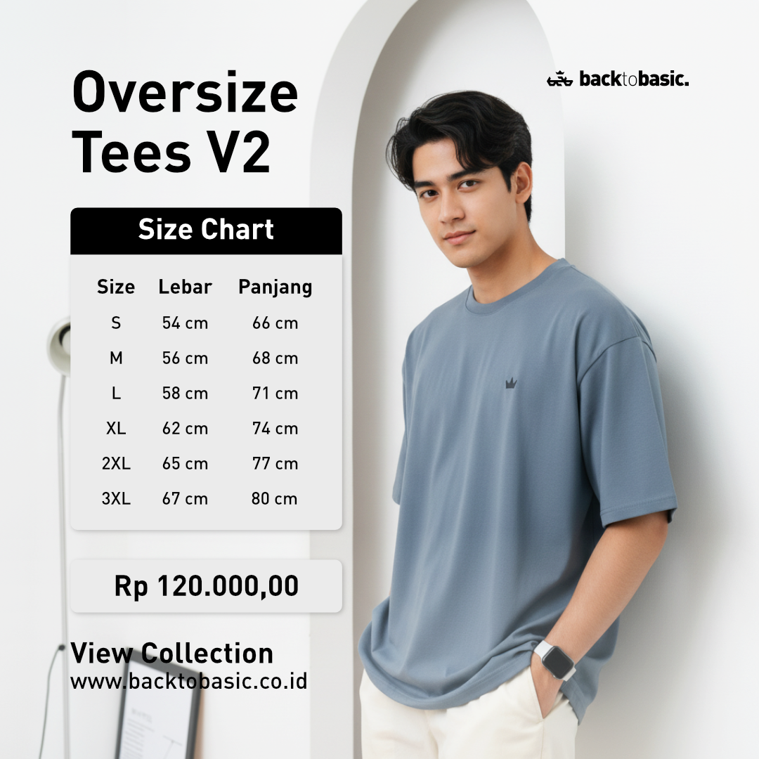 Oversize V2 Steel Blue